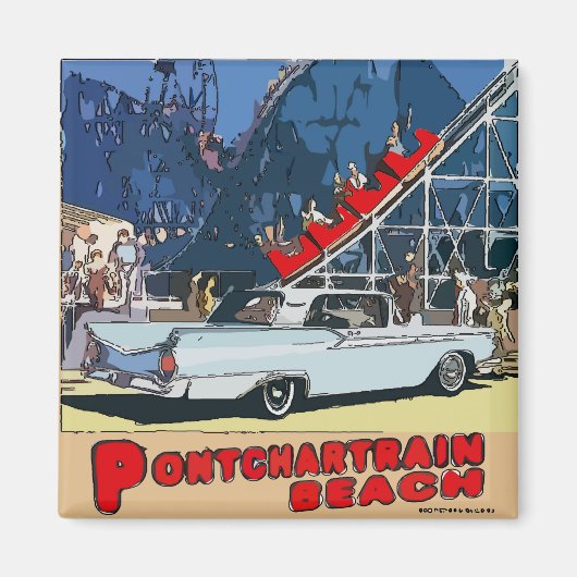 Pontchartrain Beach Zephyr Vintag Magnet (Vorne)