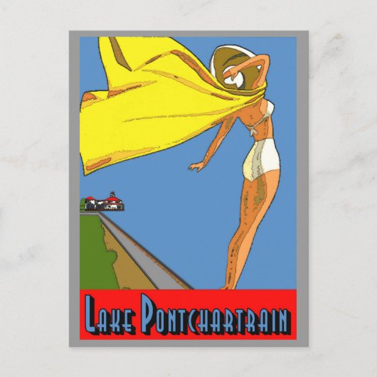 Pontchartrain Poster Postkarte (Vorderseite)