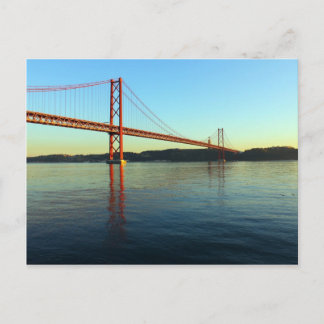 Ponte 25 de Abril, LIsboa, Portugal Postkarte