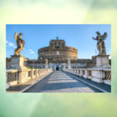 Ponte and Castle Sant'Angelo - Rom, Italien Fensteraufkleber (Blatt 3)