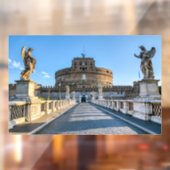 Ponte and Castle Sant'Angelo - Rom, Italien Fensteraufkleber (Blatt 2)