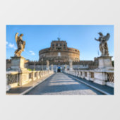Ponte and Castle Sant'Angelo - Rom, Italien Fensteraufkleber (Blatt)