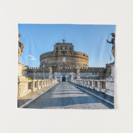 Ponte and Castle Sant'Angelo - Rom, Italien Wandteppich (Vorderseite (Horizontal))