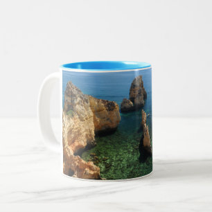 Ponte de Piedade Algarve- Das echte Portugal Zweifarbige Tasse