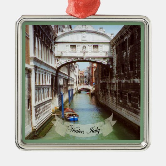 Ponte dei Sospiri Venezia Silbernes Ornament (Vorne)