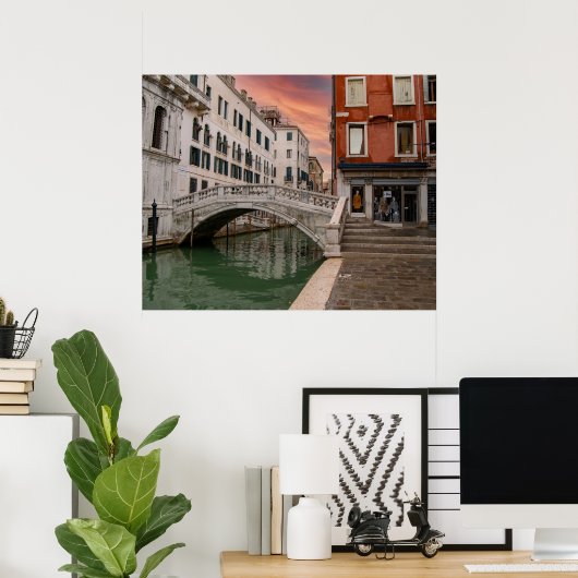 Ponte di Canonica Venice Italy Poster (Heimbüro)