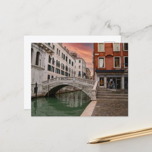 Ponte di Canonica, Venice Postkarte (Vorderseite/Rückseite Beispiel)