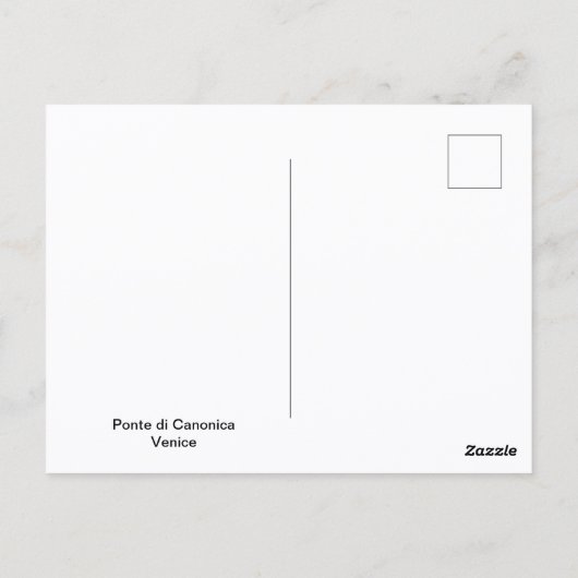 Ponte di Canonica, Venice Postkarte (Rückseite)