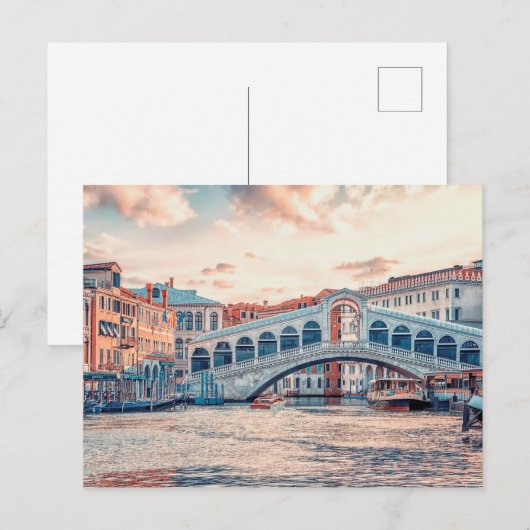 Ponte di Rialto Postkarte (Vorne/Hinten)