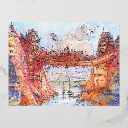 Ponte La Citta Folien Feiertagspostkarte (Vorderseite)