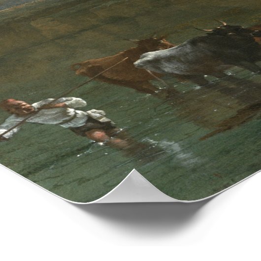 Ponte Molle, Sunset - Jan Asselijn Poster (Ecke)