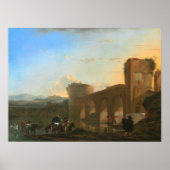 Ponte Molle, Sunset - Jan Asselijn Poster (Vorne)