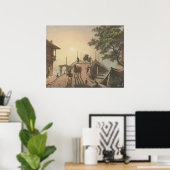 Ponte piccolo, Kleine Brücke im Islamischen Dorf Poster (Heimbüro)