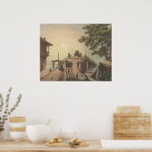 Ponte piccolo, Kleine Brücke im Islamischen Dorf Poster (Küche)