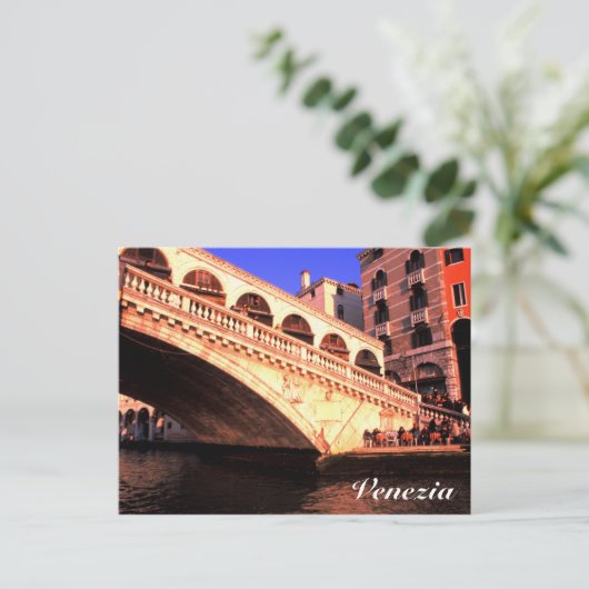 Ponte Rialto Postkarte (Stehend Vorderseite)