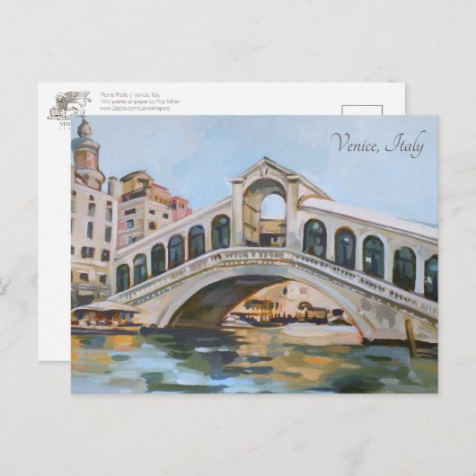 Ponte Rialto | Venedig, Italien Postkarte (Vorne/Hinten)