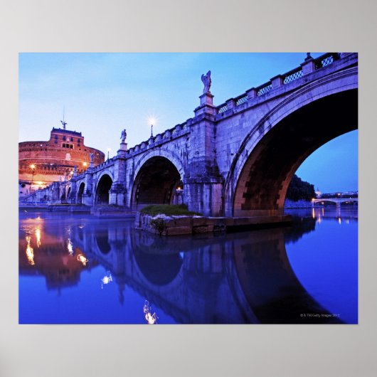 Ponte Sant' Angelo und Castel Sant'Angelo Poster (Vorne)
