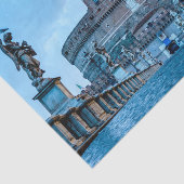 Ponte Sant'Angelo at dawn - Rome Italy Seidenpapier (Ausschnitt)