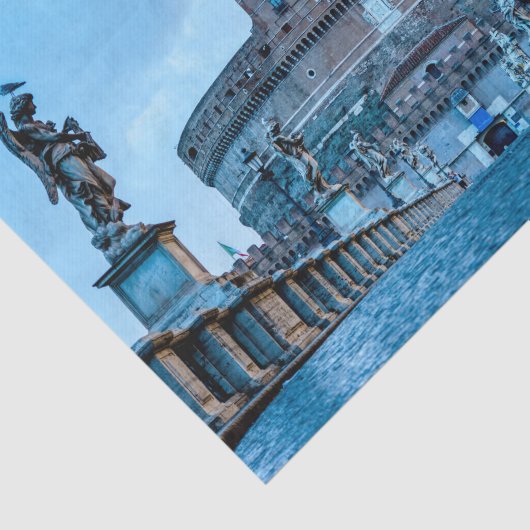 Ponte Sant'Angelo at dawn - Rome Italy Seidenpapier (Ausschnitt)