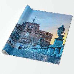 Ponte Sant'Angelo im Morgengrauen - Rom Italien Geschenkpapier