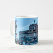 Ponte Sant'Angelo im Morgengrauen - Rom Italien Kaffeetasse (Vorderseite Links)