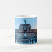 Ponte Sant'Angelo im Morgengrauen - Rom Italien Kaffeetasse (Mittel)