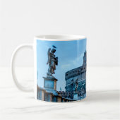 Ponte Sant'Angelo im Morgengrauen - Rom Italien Kaffeetasse (Links)