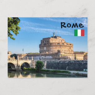 Ponte Sant'Angelo im Morgengrauen - Rom, Italien Postkarte