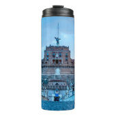 Ponte Sant'Angelo im Morgengrauen - Rom Italien Thermosbecher (Vorderseite)
