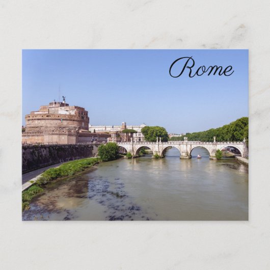 Ponte Sant'Angelo und Castel Sant'Angelo - Rom Postkarte (Vorderseite)