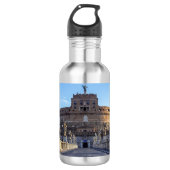 Ponte und Castel Sant'Angelo - Rom, Italien Edelstahlflasche (Vorderseite)