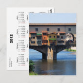Ponte Vecchio 2012 Pocket Calendar Postkarte (Vorne/Hinten)