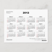 Ponte Vecchio 2012 Pocket Calendar Postkarte (Rückseite)