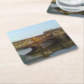 Ponte Vecchio altes Geschenk Brücken-Florenz Rechteckiger Pappuntersetzer (angewinkelt)