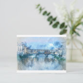 Ponte Vecchio am Arno in Florenz, Italien Postkarte (Stehend Vorderseite)