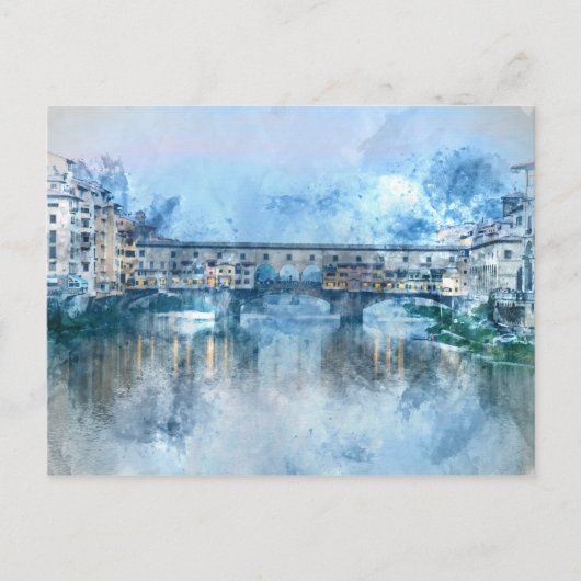 Ponte Vecchio am Arno in Florenz, Italien Postkarte (Vorderseite)