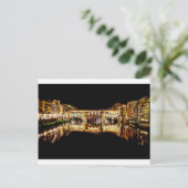 Ponte Vecchio bei Nacht Postkarte (Stehend Vorderseite)