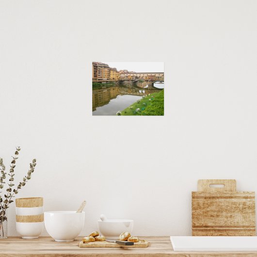 Ponte Vecchio Bridge Florence, Italien Poster (Küche)