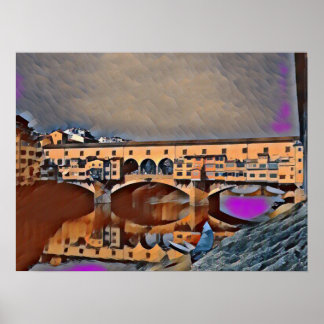 Ponte Vecchio Card Poster