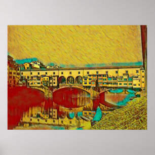 Ponte Vecchio Card Poster