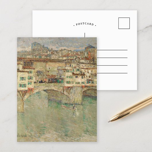 Ponte Vecchio | Childe Hassam Postkarte