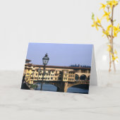 Ponte Vecchio, Florenz | Grußkarten Karte (Gelbe Blume)