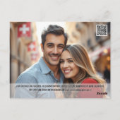 Ponte vecchio Florenz Italien Aquarell rett Datum Postkarte (Rückseite)