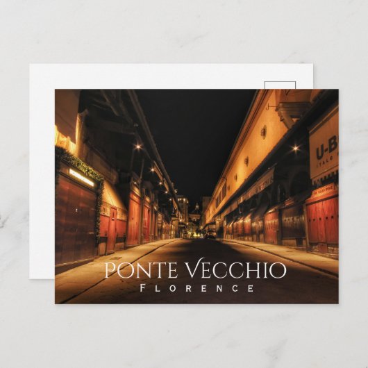 Ponte Vecchio, Florenz Postkarte (Vorne/Hinten)