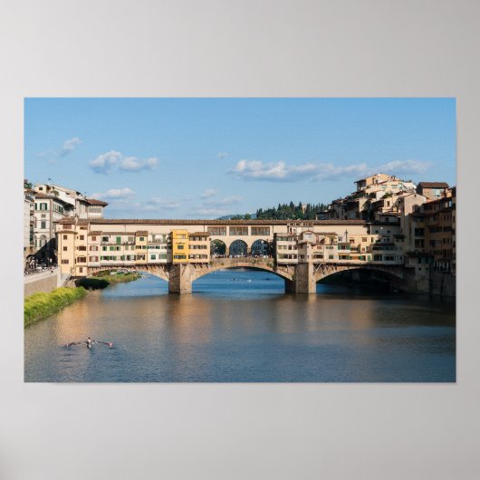 Ponte Vecchio old bridge - Florence, Italy Poster (Vorne)