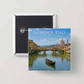 Ponte Vecchio Romantische Stadtansicht Kunstwerk Button (Vorne & Hinten)