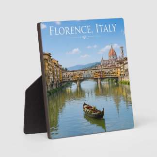 Ponte Vecchio Romantische Stadtansicht Kunstwerk Fotoplatte