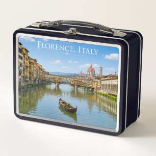 Ponte Vecchio Romantische Stadtansicht Kunstwerk Metall Brotdose