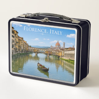 Ponte Vecchio Romantische Stadtansicht Kunstwerk Metall Brotdose