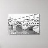 Ponte Vecchio Schwarz-Weiß-Skizze Leinwanddruck (Vorderseite)